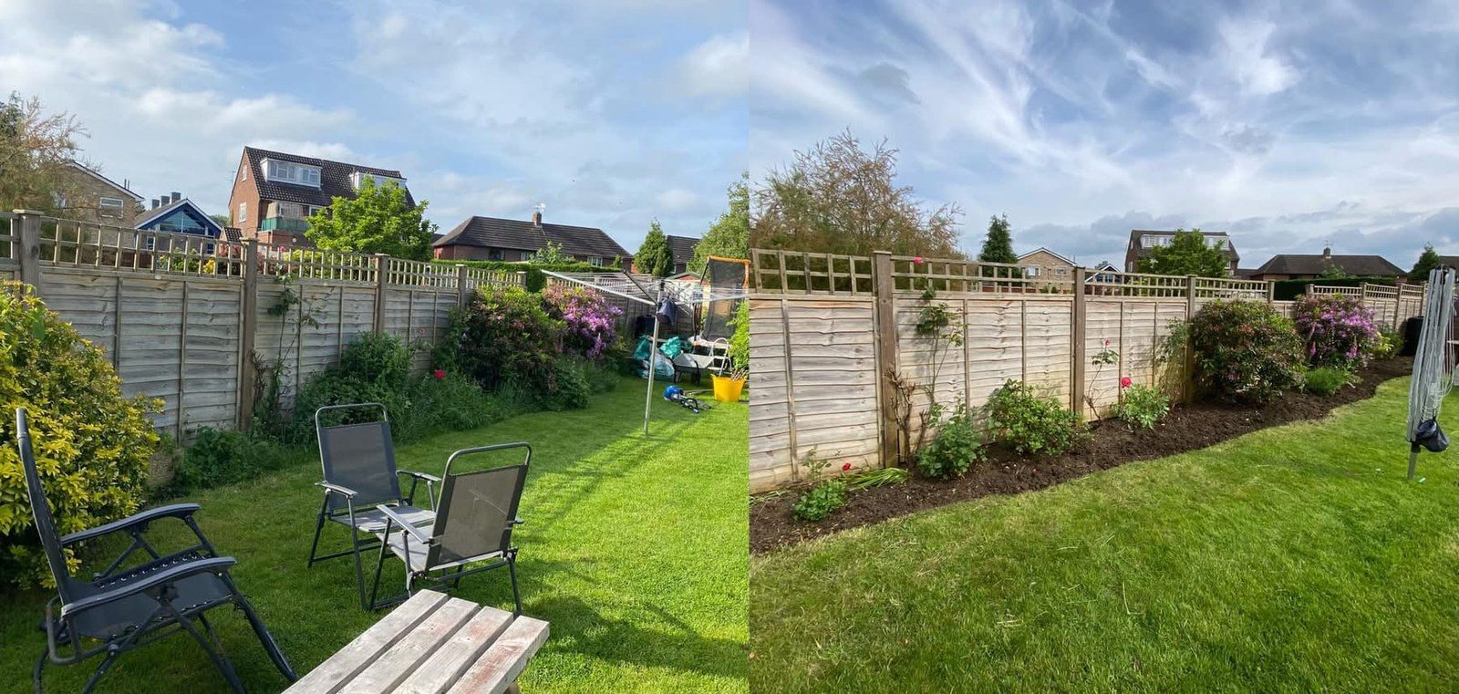 Beds weeded, edged and mulched