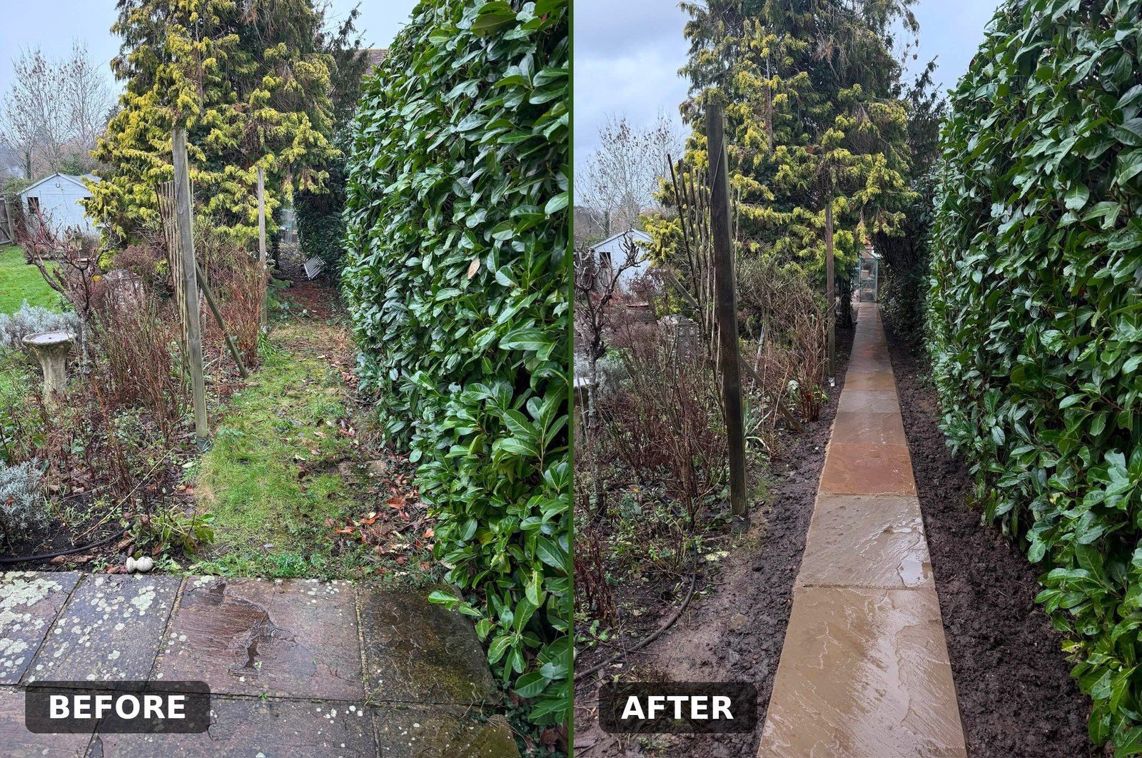 A muddy side passage turned into a proper sandstone path
